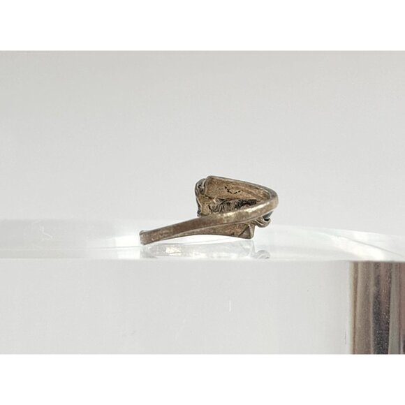 Tahitian Pearl Bead Accented Sterling Silver 925 Vintage Ring - sz 6.25 - Picture 4 of 15